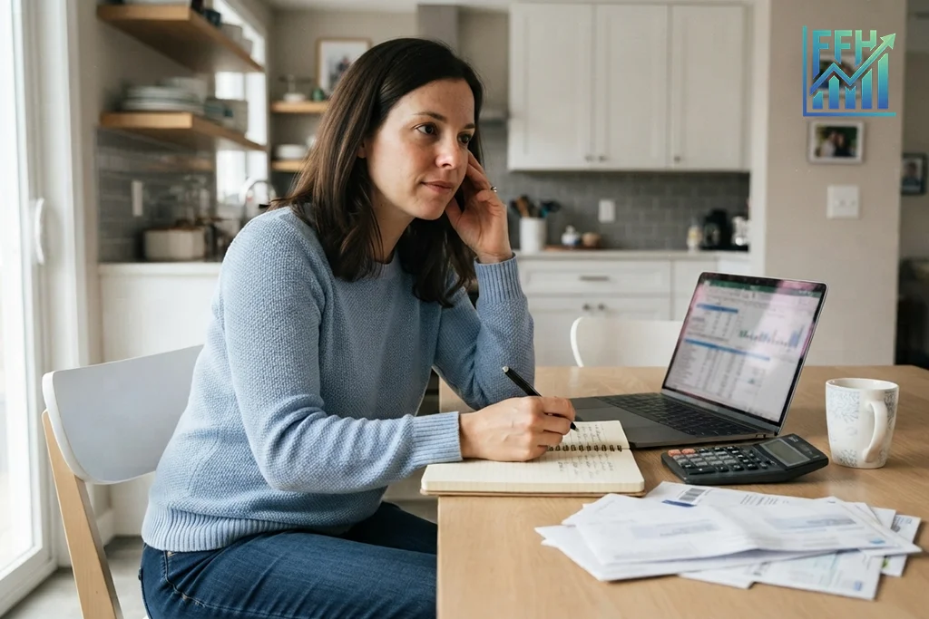 Woman planning an emergency fund